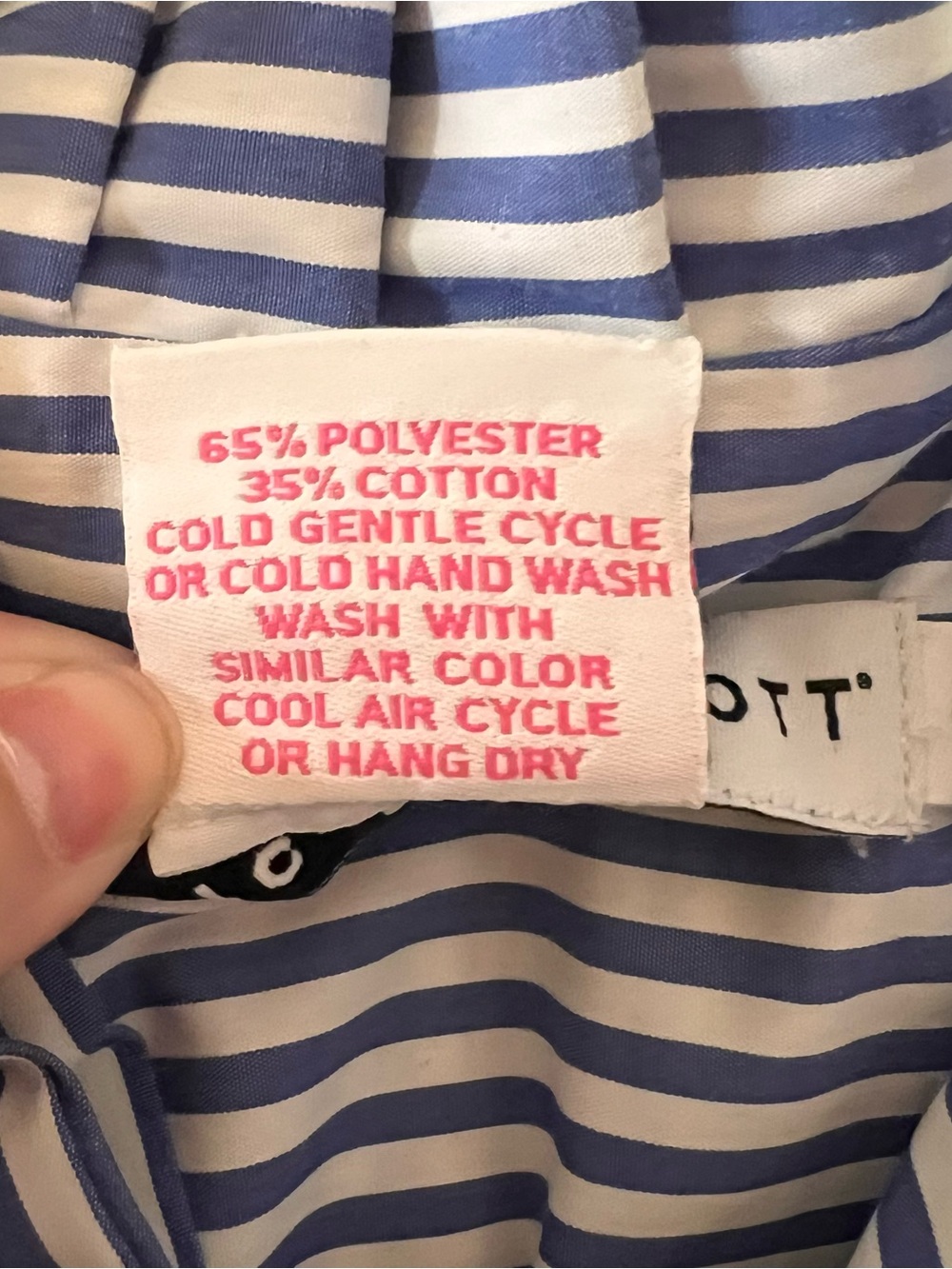 Gretchen Scott Sleeveless Blue & White Striped Dress - Picture 4 of 4